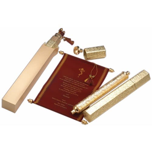 Luxury Scroll for Marriage Proposal or Acceptance Letter 138 - Wine