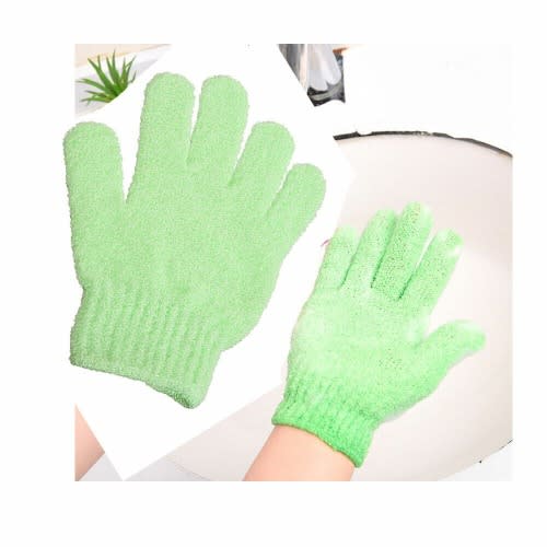 Exfoliating Hand Glove Shower Sponge - Green