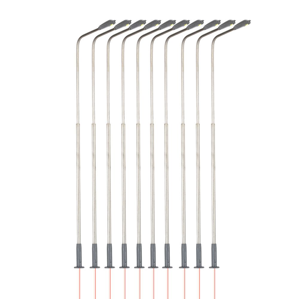 10 Pieces Metal Streets Lamp Modelmaking Single-head LED