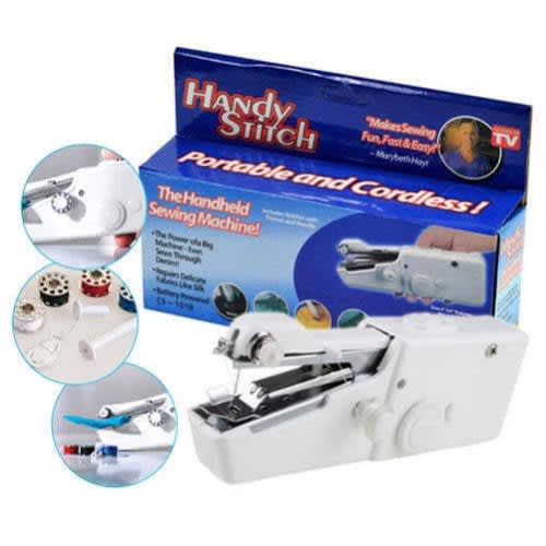 Cordless Handheld Sewing Machine With Extra Thread & Needle