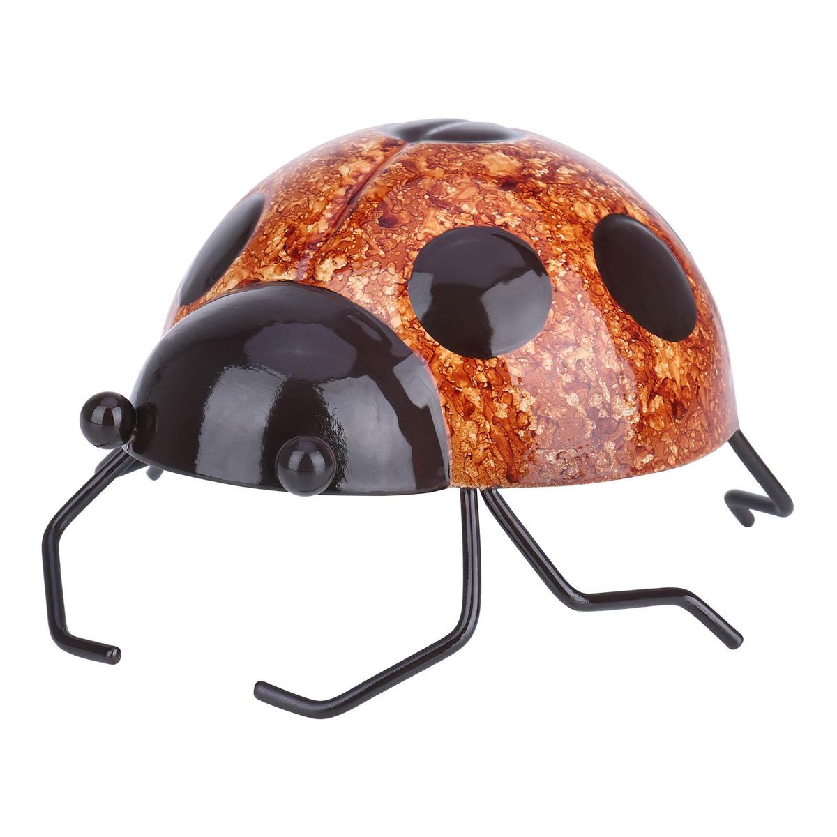 Tooarts Ladybug Wall Decoration Iron Cartoon Ladybug Fun Decoration Handicraft Garden or Children's Room Decor Natural Farmhouse Style