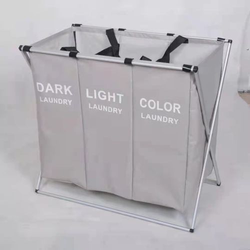 Large Wheeled Laundry H Basket Foldable Cart Dirty Clothes W