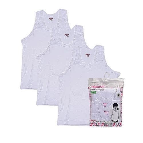 Girls Singlets - Vest 3 In 1 Pack