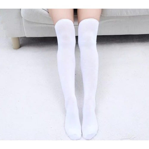 3 In 1 Over The Knee Socks- White