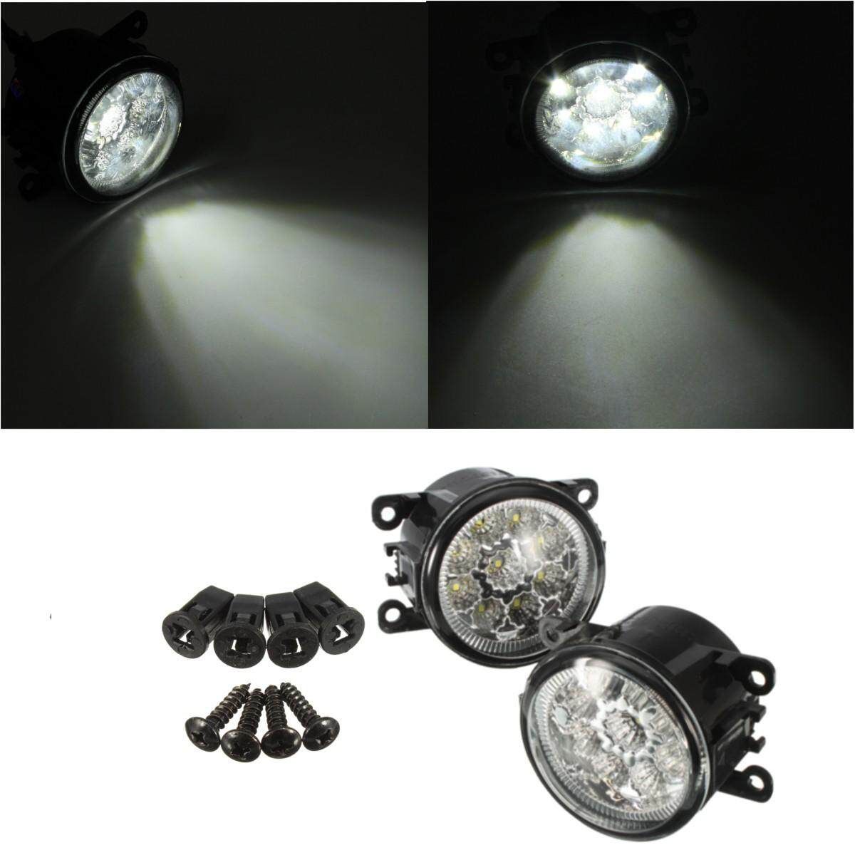 9LED Round Front Fog Lamp DRL Daytime Running Light For Ford Focus Honda Subaru