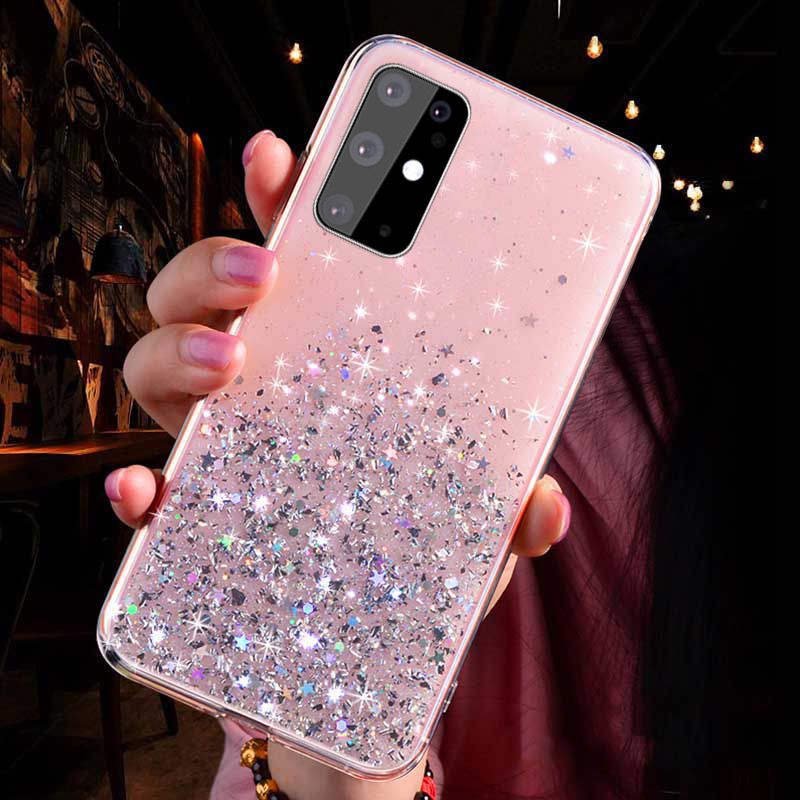 For Samsung A51 A71 A81 S20 Note 20 10 S9 Plus Case Glitter