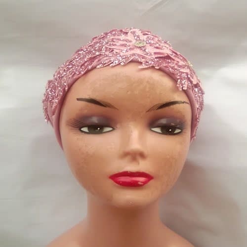 Flowered Turban -Pink