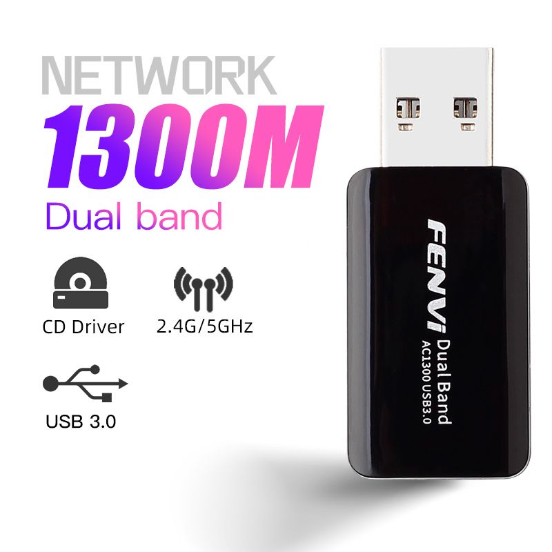 1200Mbps Mini USB Wifi Adapter Network Lan Card For PC Wifi