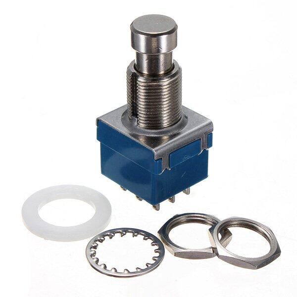 New 1PCS 9-pin 3PDT Guitar Effects Pedal Box Stomp Foot Metal Switch True Bypass