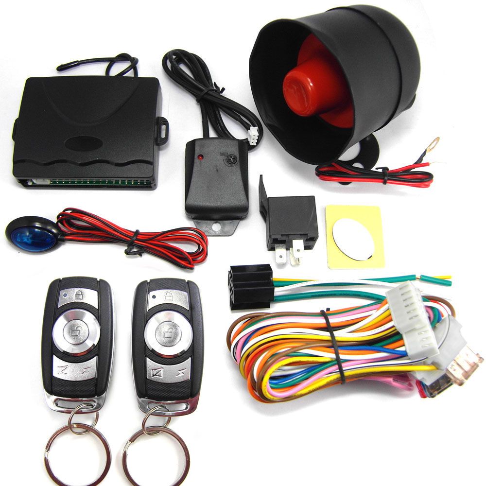 One Way Car Alarm System PKE Keyless Entry Central Lock Kit