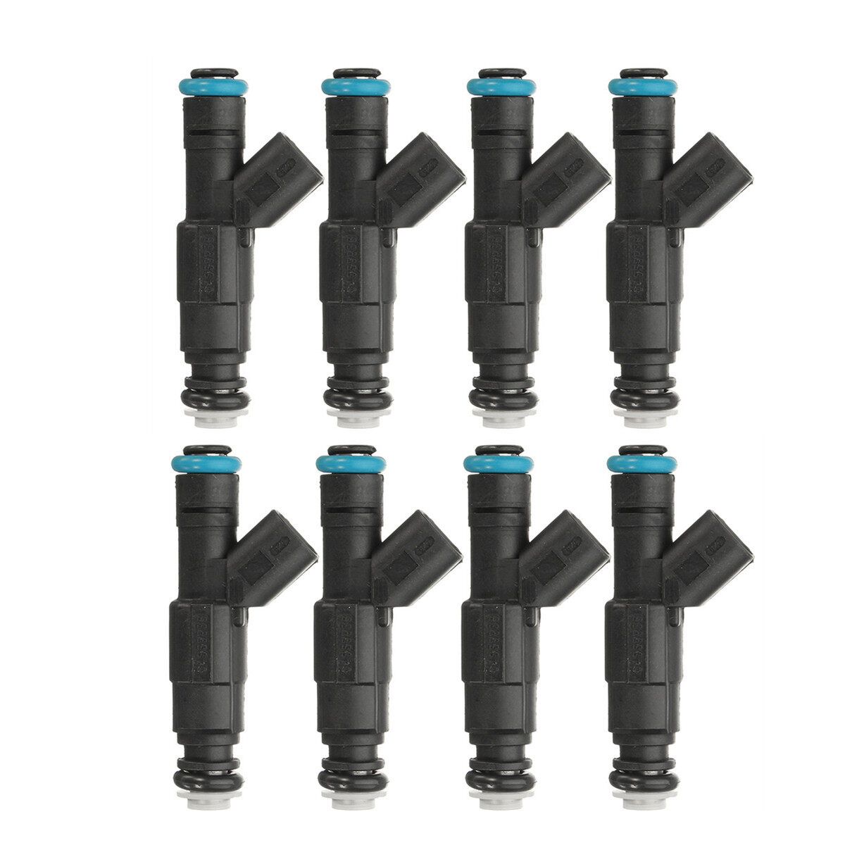 8Pcs 24lb Flow Matched 4 Nozzle Fuel Injectors Black For Ford For Lincoln 5.4L
