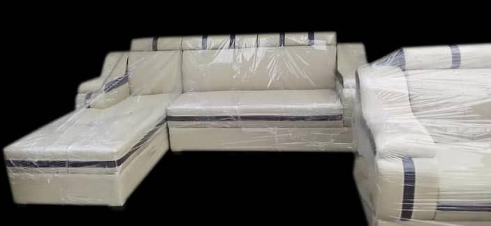 KT L-Settee.Off White. (Lagos Delivery Only)