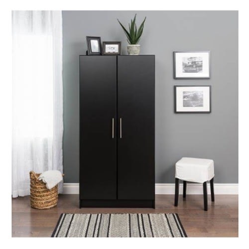 Sadia Besant-32" Wardrobe Cabinet In Black