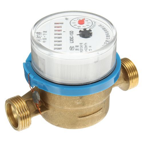 15mm 1/2" Cold M Water Meter Flow For House Garden Measuring