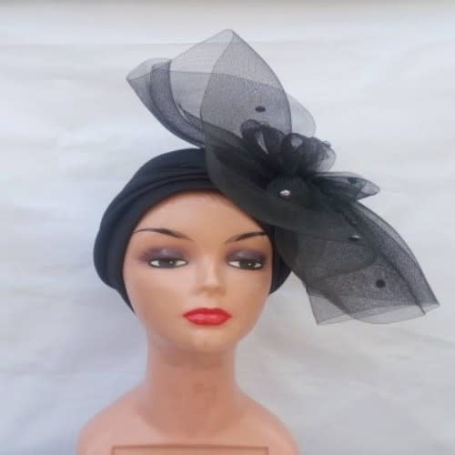 Turban Cap With Fascinator