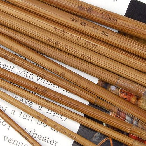 11 Sizes 2.0mm-5.0mm 40cm Bamboo Circular Knitting Needles