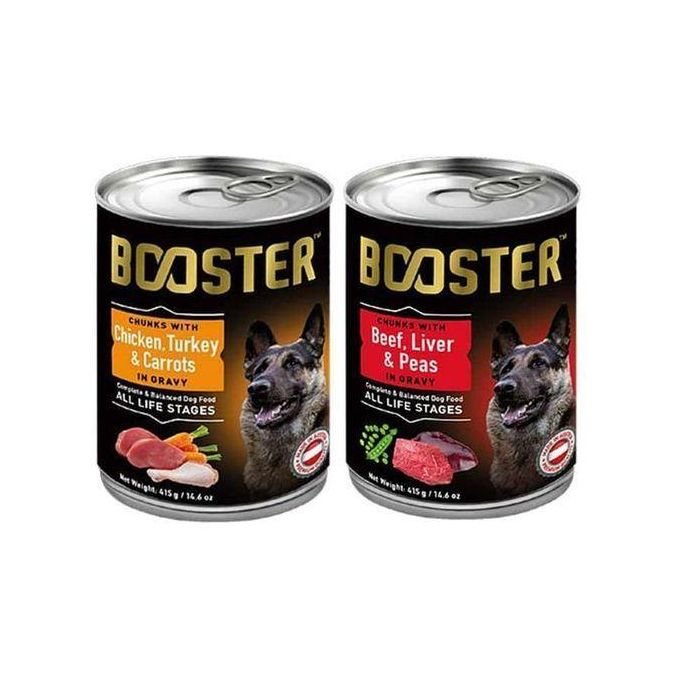 Booster All Life Stages Adult & Puppy Dog Booster Can Food mixed X 2