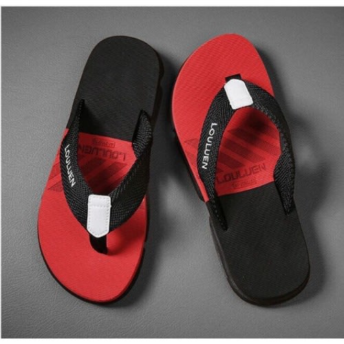 Men's Anti-slip Flip-flop Double Sole - Red/black
