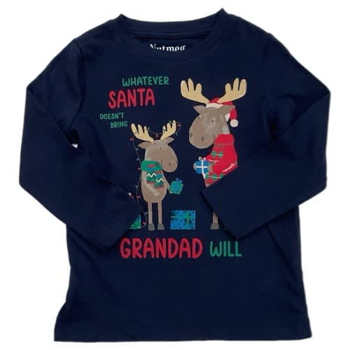 Santa  Long Sleeve Tees- Black