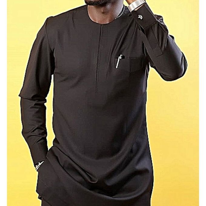 Men Native Wear - Nice Black Colored Dress