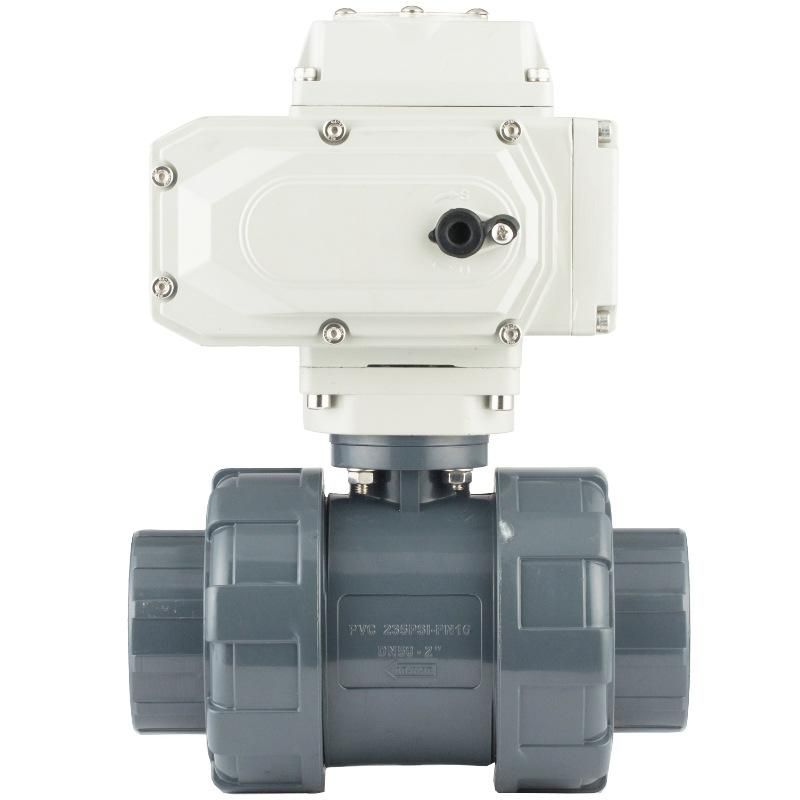 Q961F-10S Electric UPVC PVC Ball Valve True Union Ball Valve Corrosion Resistance Acid and Alkali Resistance