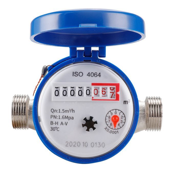 Water Meter Convenient Accurate Coppery Watermeter-Blue
