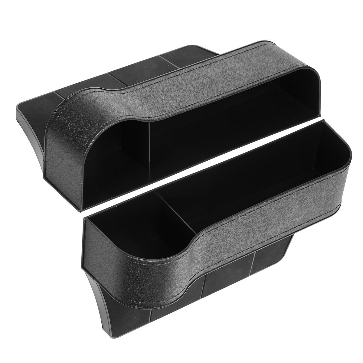 2pcs Black Car Organizer Seat Carriage Bag PU Case Pocket