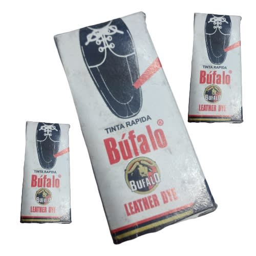 Bufalo leather dye - 3 pieces  -Black