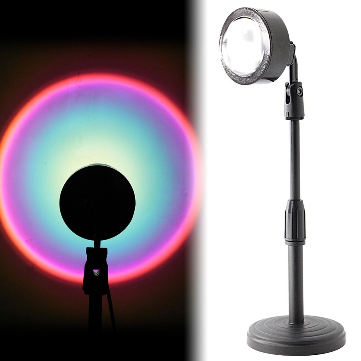 Sunset Projector Lamp, Rainbow Atmosphere Floor Stand Modern