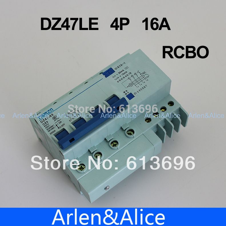 400V~ 16A Residual Circuit 60HZ 4P Current DZ47LE 50HZ