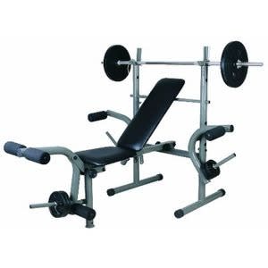 Weight Lifting Bench With 30kg Weight Set & Bar