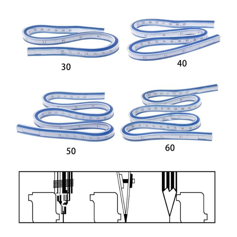 1pcs Flexible Curve Ruler Drafting Drawing Tool