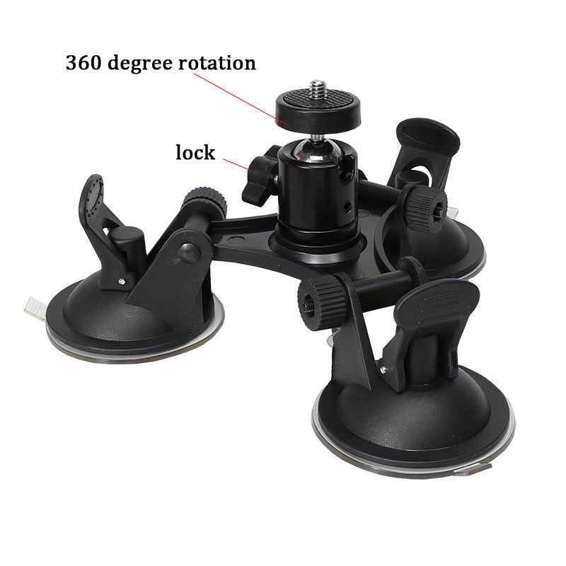 Car Windshield Suction Cup With 1/4&ldquo; Ball Head Holder Mount For Insta360 One X/Yi 4K/Sony FDR X3000 DSLR Camera Accessories Set