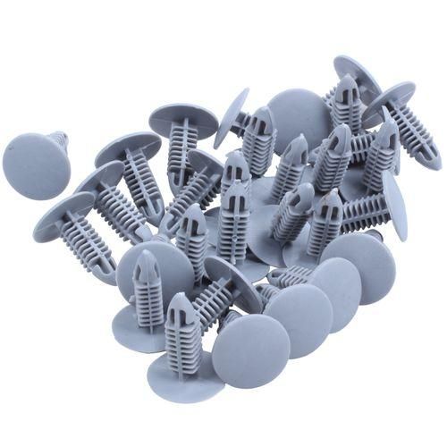30 Pieces Plastic Fastening Screws Gray Flange Fender