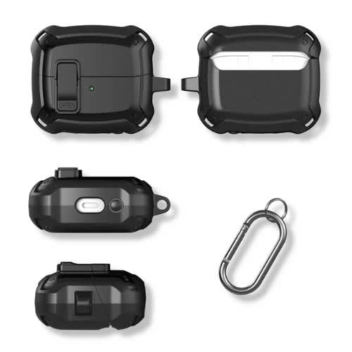 Shockproof Full Body Case For Samsung Buds 3/ Buds 3 Pro - Black