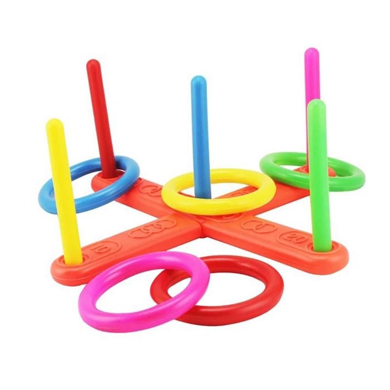 Ring Throwing Game Parent-child Interactive Activity Outdoor Fun Sports For Kids School Montessori Toys Coordinate Skills W5r1