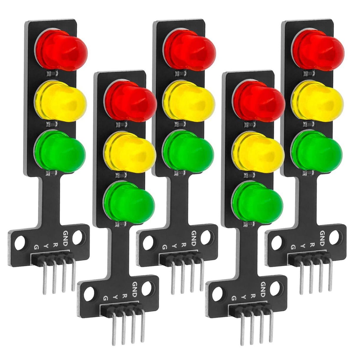 5x LED Traffic Light Module Creative DIY Mini Traffic Light