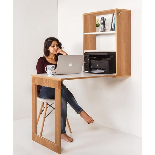 Foldable Wall Mounted Study Or Dining Table Storage Cabinet