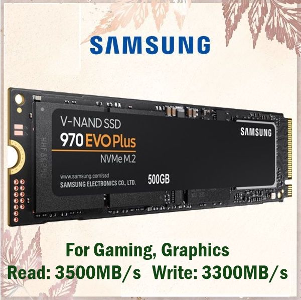 970 EVO Plus 500GB NVMe M.2 SSD For Gaming, Graphics