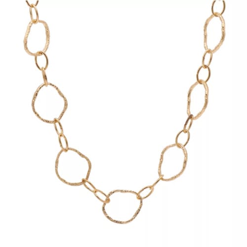 Irregular Circle Necklace -Gold