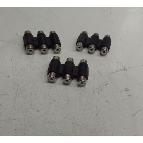 3RCA Female To 3RCA Female Coupler Adapter- 3pcs