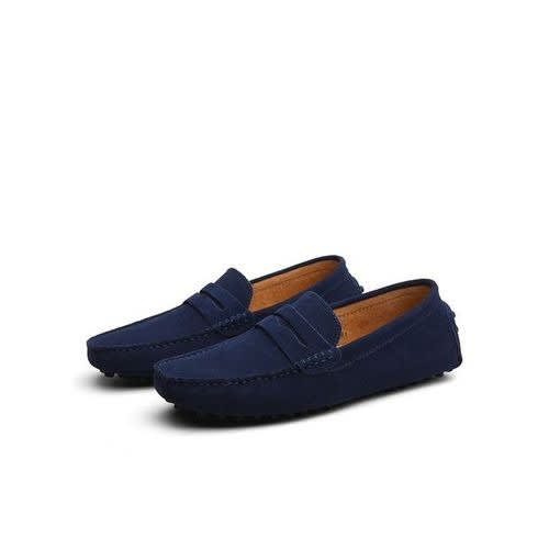 Men's Blue Jeans Suede  Loafer