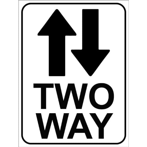 Two Way Road Traffic Sign