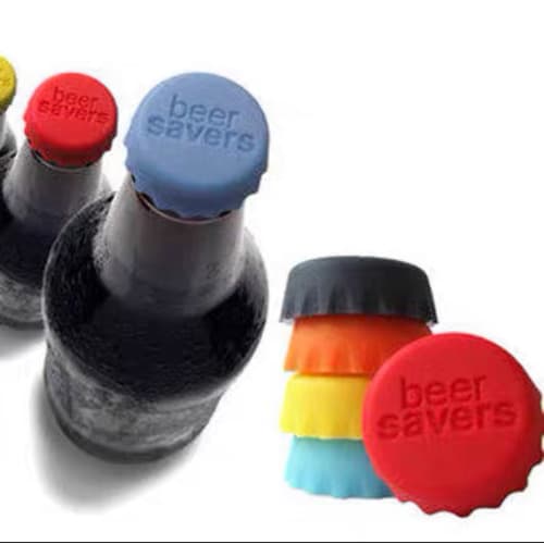 6 X Silicone Bottle Caps Beer Saver