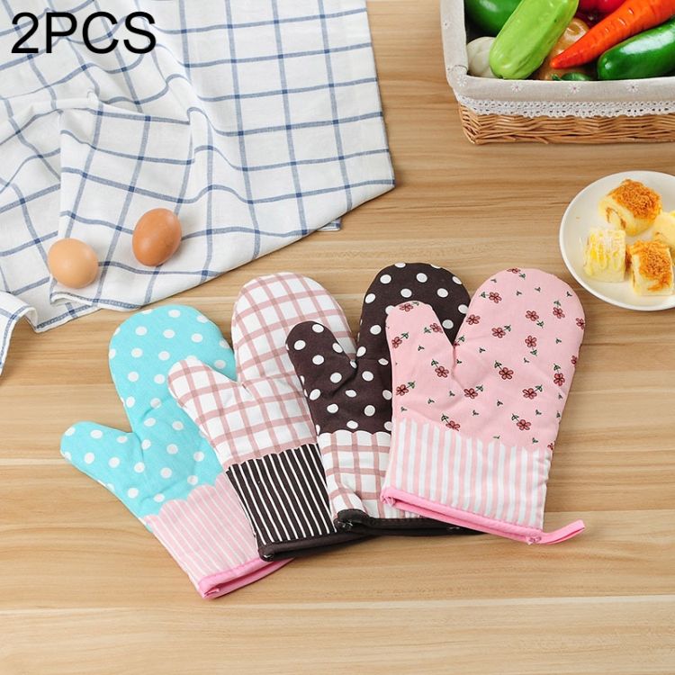 Thickened Anti-scald Baking Glove Multicolor Delivery 2 PCS