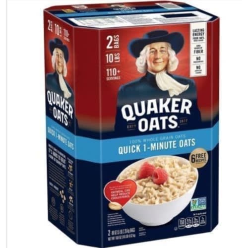 Quaker Quick One Minute Oats - 2.58kg X 2 Packs