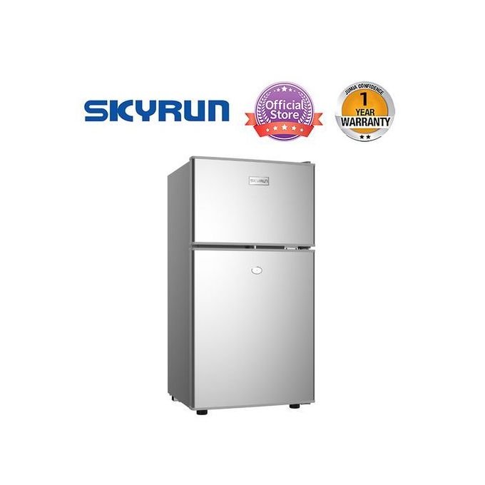 Skyrun 70 Litres Double Door Top Mount Fridge -Silver