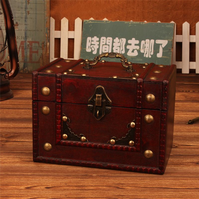Chinese Antique Handmade Wooden Jewelry Box Gift Storage Box