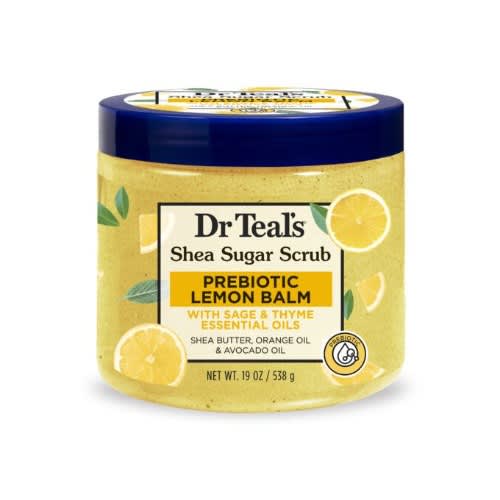 Dr Teal's Prebiotic Lemon Balm Shea Sugar Scrub - 538g