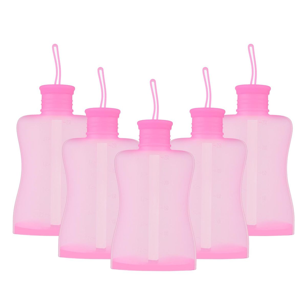 Silicone Breastmilk Storage Bags Resuable Breast Milk Storing Bags for Breastfeeding 250ml/8.5oz Capacity BPA Free Leak-Proof, Pink & Pack of 5